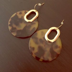 Tortoise and Gold Earrings